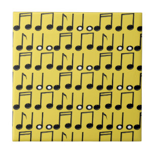 Azulejo Funky Bright Musical Notes Pattern