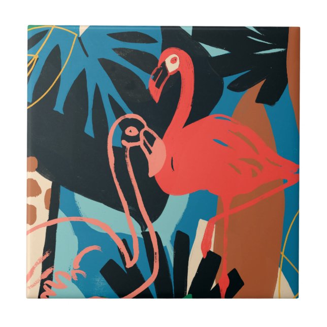 Azulejo Funky Flamingo (Frente)