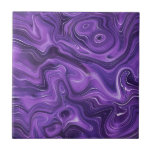 Azulejo Funky Groovy Elegante Curvas Púrpura Marble 6-6<br><div class="desc">¿Quieres ser un poco diferente y original? Este moderno mármol púrpura y mullido imita curvas de cerámica de la pared impresa es justo lo que necesitas. Disponible en dos tamaños de 4, 25 x 4, 25 y 6 x 6 pulgadas. Por favor, ten en cuenta que se trata de una...</div>