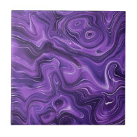 Funky Groovy Elegante Curvas Púrpura Marble 6-6