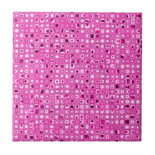 Azulejo Funky patrón de mosaicos "Bonito en rosa"