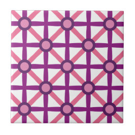 Azulejo Funky Pink & Purple Pattern