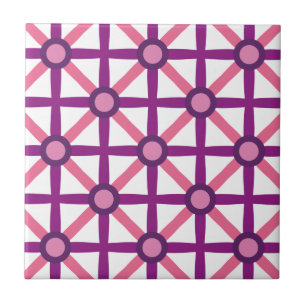 Azulejo Funky Pink & Purple Pattern