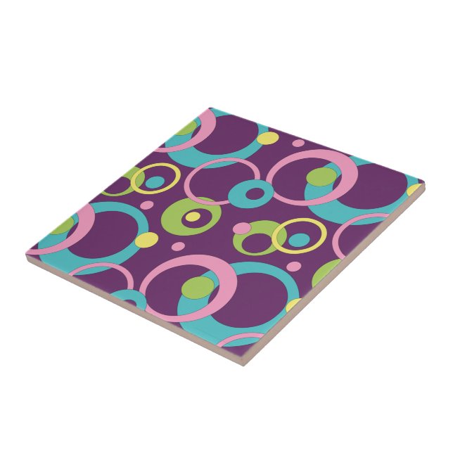 Azulejo Funky Purple Circles (Lado)