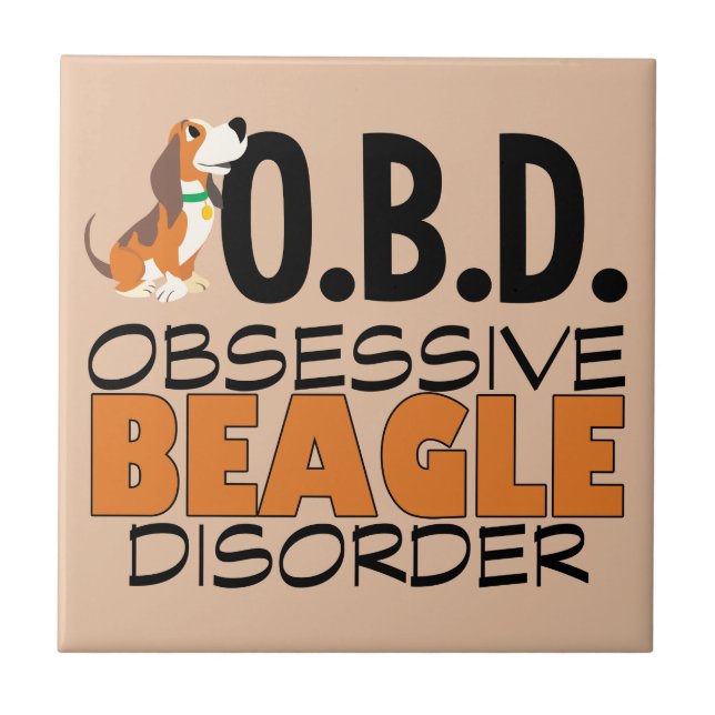 Azulejo Funny Beagle Obssed (Frente)