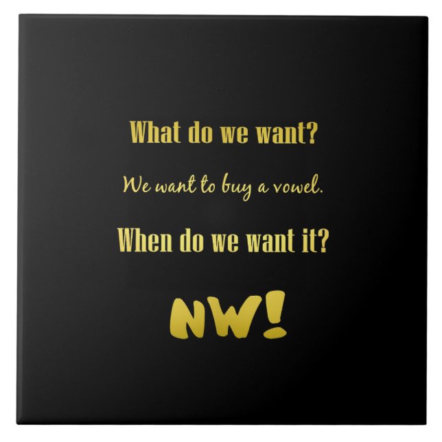Azulejo Funny Buy a Vowel — Now! (Frente)