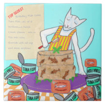 Funny Cat Chef crea pastel de cumpleaños
