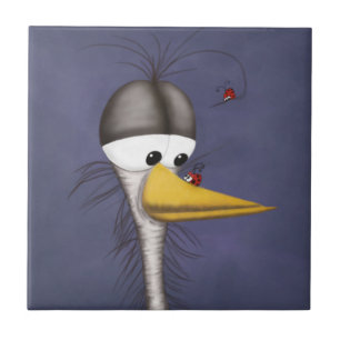 Azulejo Funny Egret Personalizado