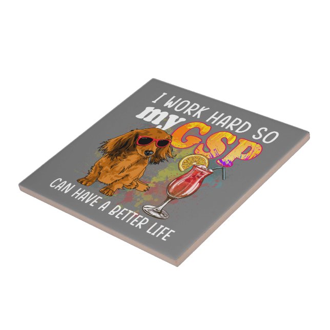 Azulejo Funny German Shorthaired Pointer Gifts GSP Lover (Lado)