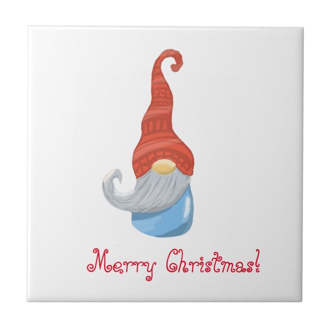 Azulejo Funny Gnome Ceramic Tile - Quirky Garden Gnome (Frente)