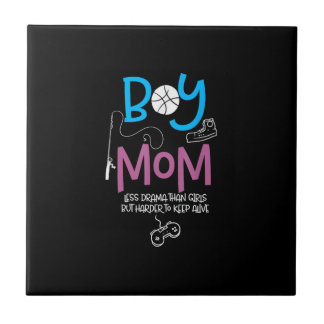 Azulejo Funny Mom of Boys Proud Mom Good Mothers Day