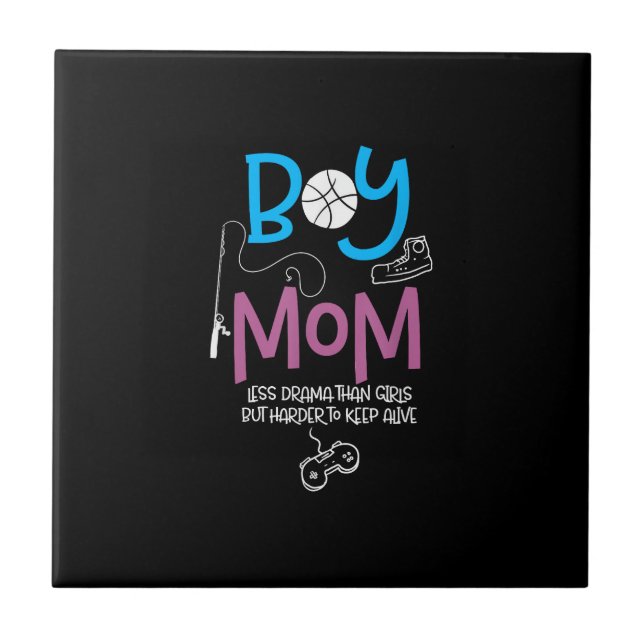 Azulejo Funny Mom of Boys Proud Mom Good Mothers Day (Frente)