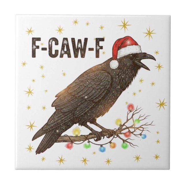 Azulejo Funny Navidades Crow Raven F-CAW- F (Frente)