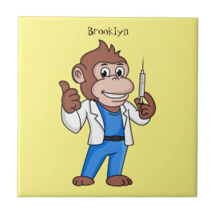 Azulejo Funny orangutan ape personalizado médica