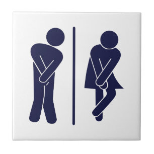 Azulejo Funny Rótulo de baño Unisex