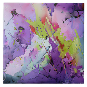 Azulejo "Fusión de Hues" arte abstracto contemporáneo