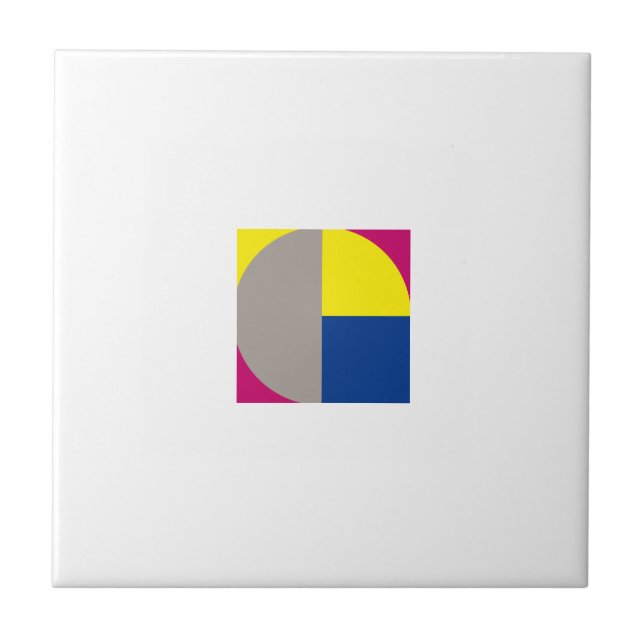 Azulejo Fussia gris geométrica abstracta (Frente)