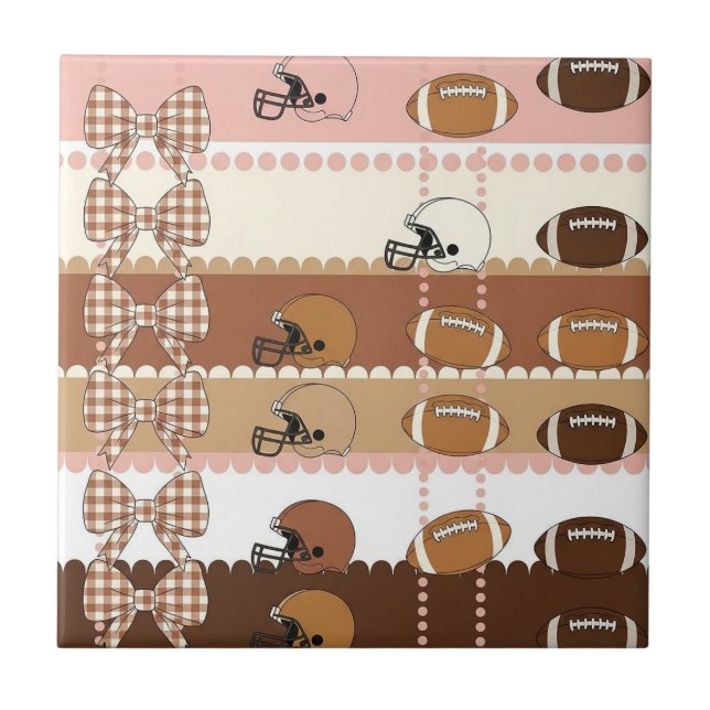 Azulejo Fútbol Coquette Arco Iris Estampado de Leopardo (5 (Frente)