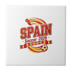 Azulejo Fútbol España 2026 Fútbol Negrita País Tipografía