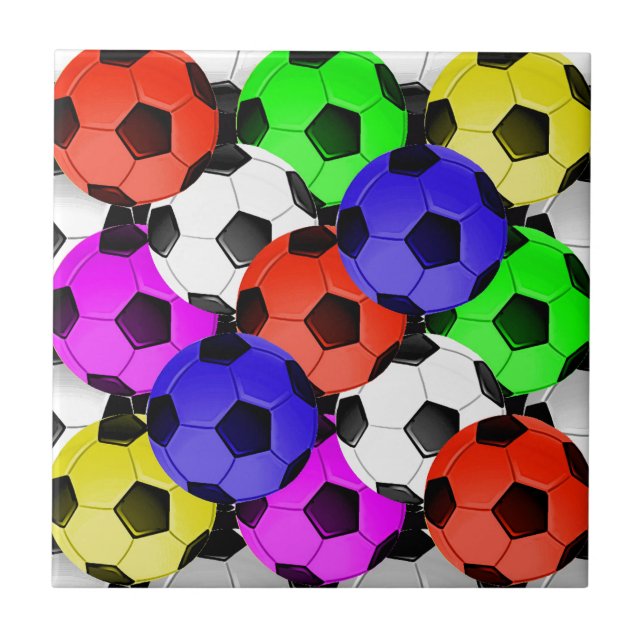 Azulejo Fútbol o fútbol americano multicolor (Frente)