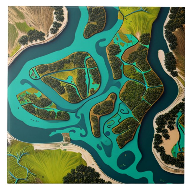 Azulejo Futuristic Marshlands (Frente)