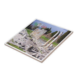 Azulejo FVG001 AQUILEIA, ruinas romanas, Italia,