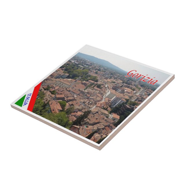 Azulejo FVG004 GORIZIA, Aerial View, Italia, (Lado)