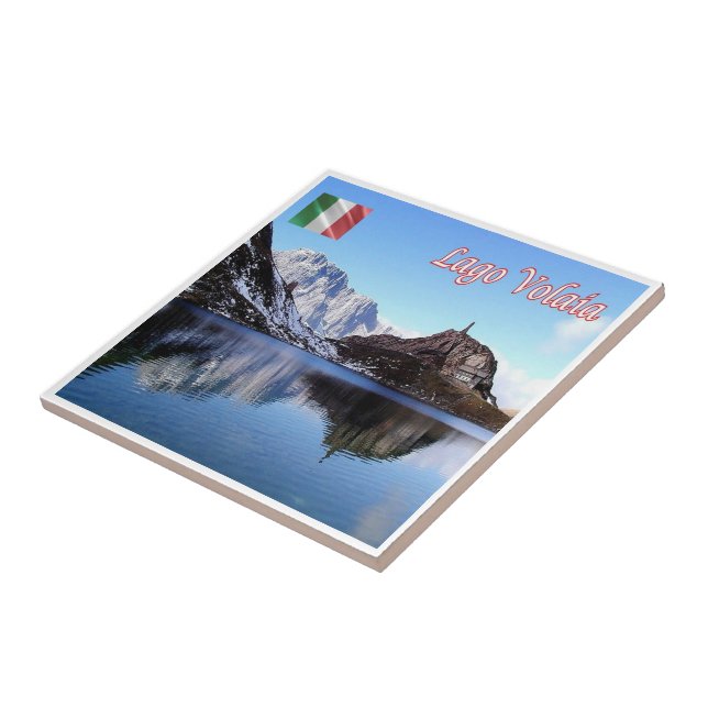 Azulejo FVG007 LAGO VOLAIA, Panorama, Italia, (Lado)