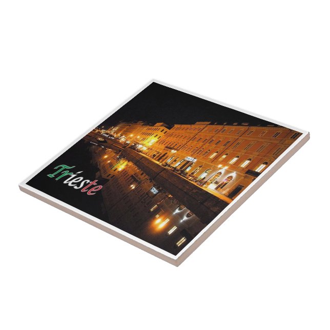 Azulejo FVG015 TRIESTE, Gran Canal de Noche, (Lado)