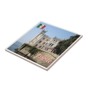 Azulejo FVG019 MIRAMARE, Castillo, Italia,