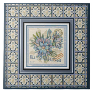 Azulejo G Creación Oficina Flor azul