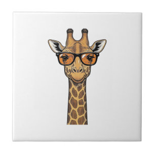 Azulejo Gafas de sol de jirafa geniales Camiseta de grabad