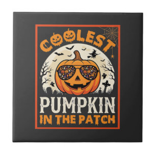 Azulejo Gafas de sol de la calabaza más genial de Hallowee
