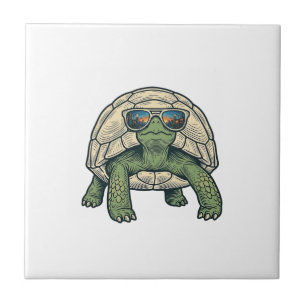 Azulejo Gafas de sol geniales Tortoise Diseño vectorial vi