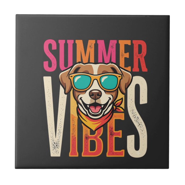 Azulejo Gafas de sol para perros Summer Vibes (Frente)