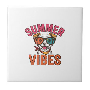 Azulejo Gafas de sol para perros Summer Vibes Diseño de ca
