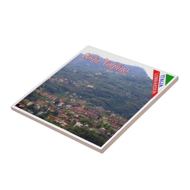 Azulejo GAL002 COSTA VOLPINO, Lago Iseo, Italia, (Lado)