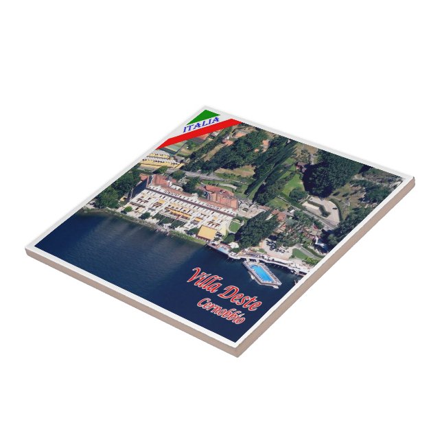 Azulejo GAL027 CERNOBBIO, Lago Como, Italia, (Lado)