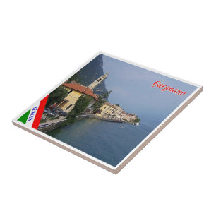 Azulejo GAL040 GARGNANO, Lago de Garda, Italia,