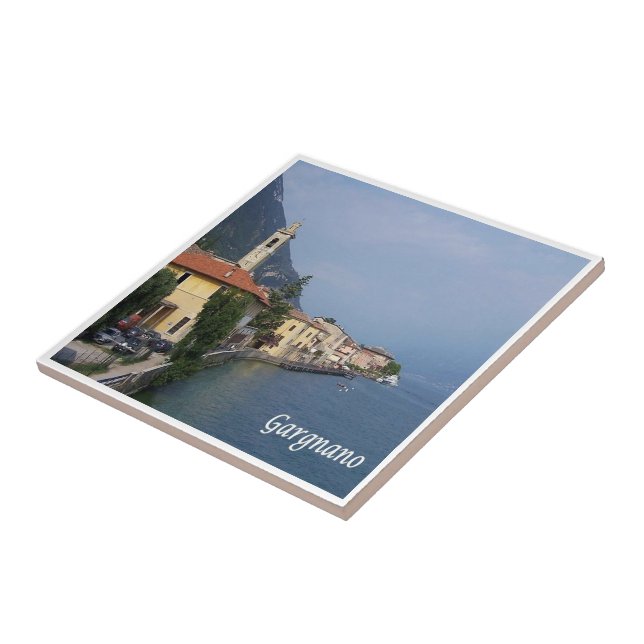 Azulejo GAL041 GARGNANO Lake Garda, Italia, (Lado)