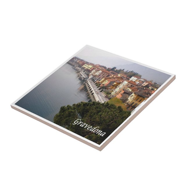 Azulejo GAL044 GRAVEDONA, Lago Como, Italia, (Lado)