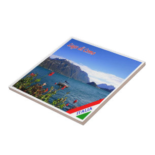 Azulejo GAL061 LAKE COMO, View, Italia,