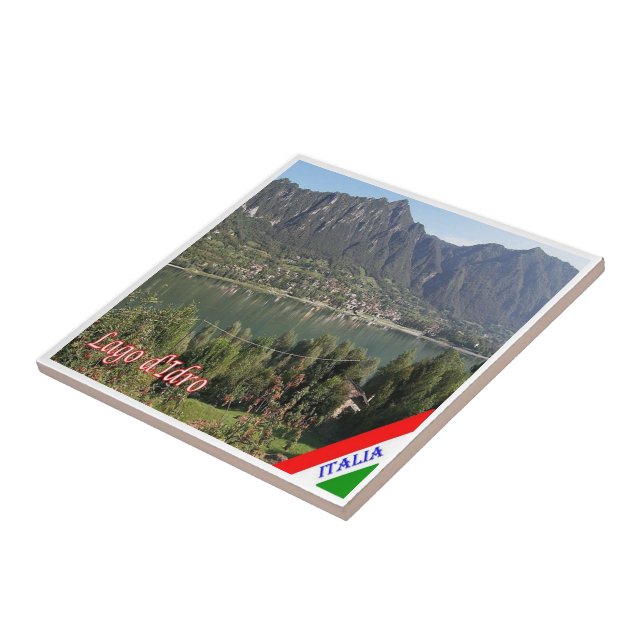 Azulejo GAL064 LAKE IDRO Aerial View, Italia, (Lado)