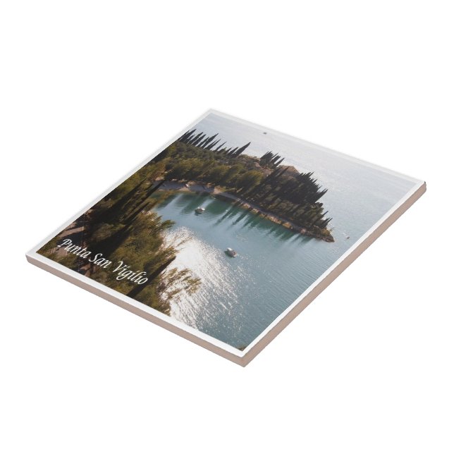 Azulejo GAL099 PUNTA SAN VIGILIO Lake Garda, Italia, (Lado)