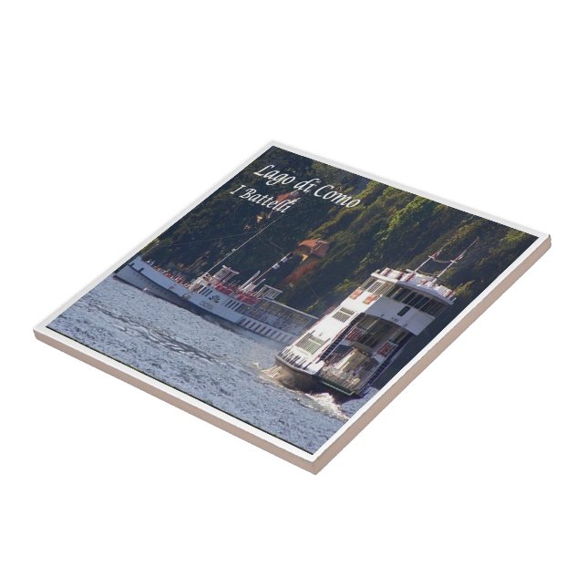 Azulejo GAL100 LAKE COMO, barcos, Italia, (Lado)