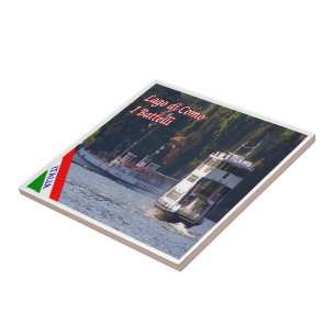 Azulejo GAL118 LAKE COMO, barcos, Italia,