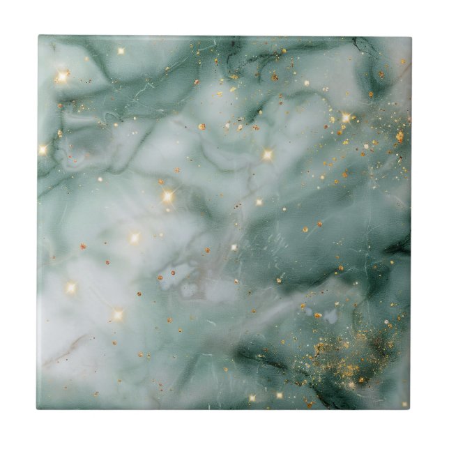 Azulejo Galaxia de Mármol Esmeralda (Frente)
