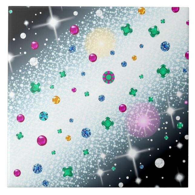Azulejo Galaxia Gem Ducha Tile Cerámico Decorativo (Frente)