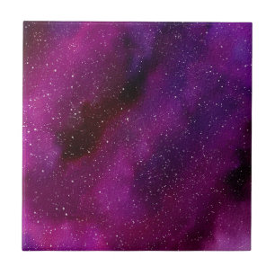 Azulejo Galaxias acuáticas de color rosa púrpura