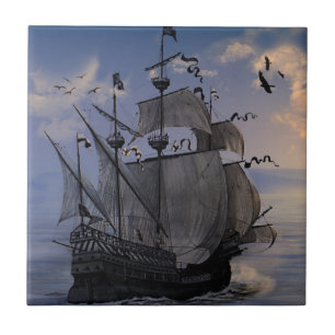 Azulejo Galeón a Toda Vela